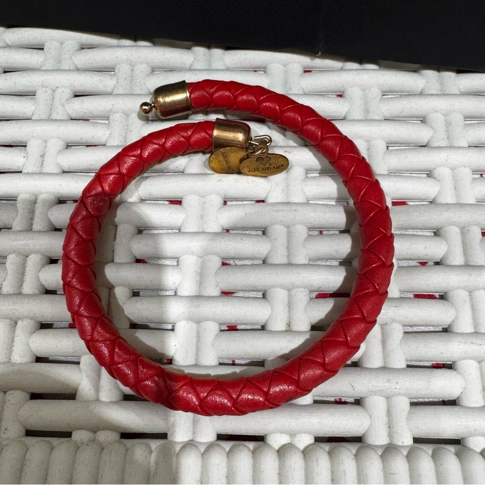 Alex & Ani Braided Leather Wrap Bracelet